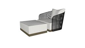 Rh Havana Lounge Chair Ottoman 3d Warehouse