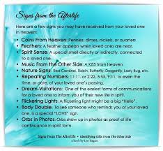 Signs From The Afterlife Here Are A Few Signs You May Have Received From Your Loved One In Heaven Loved One In Heaven Heaven Quotes Signs From Heaven