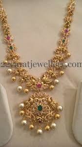 Sri Mahalaxmi Gems And Pearls1 Jpg 338 600 Pixels Gold Jewelry Fashion Jewelry Design Necklace Gold Jewelry Stores