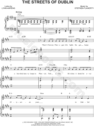 Shop and buy songs of dublin sheet music. The Streets Of Dublin From A Man Of No Importance Sheet Music In E Major Transposable Download Print Sku Mn0044972