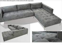 A wide variety of tufted sectional sofa options are available to you, such as home furniture, commercial. Small Version 2pc Modern Microfiber Tufted Sectional Sofa 1701 Dark Gray Home Garden Furniture Home Garden