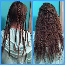 How To Crimp Your Hair Without A Crimping Iron Put All Of Your Hair In Little Braids Before You Go To Be Crimped Hair Overnight Hairstyles Wavy Hair Overnight