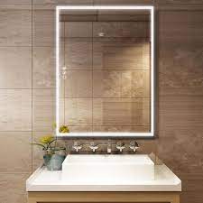 Motini large rectangle mirrors for wall bathroom vanity mirror with brushed nickel stainless quite literally reflective, a bathroom mirror is a traditional and functional addition to full baths and. Boyel Living 36 In W X 48 In H Frameless Rectangular Led Light Bathroom Vanity Mirror In Clear Kfm44836sf2 The Home Depot