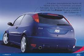 Ford Focus Rs Leaflet 4 From German Portfolio 10 2002 272506 Ford Focus Rs Ford Focus Cars For Sale