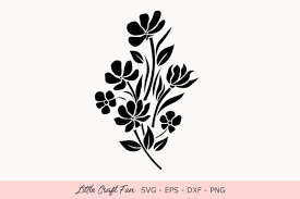 Flowers Silhouette Graphic By Little Craft Fun Creative Fabrica