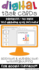 Addition Subtraction With Regrouping Google Slides Activities Google Classroom Activities Google Classroom Math Google Classroom Addition