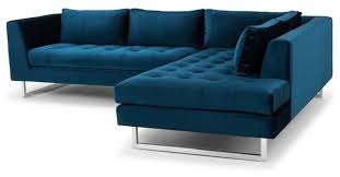 Shop ebay for great deals on velvet sectionals. 104 8 L Sofa Raf Sectional Brushed Stainless Steel Plush Velvet Deep Tufting Contemporary Sectional Sofas By Noble Origins Llc Houzz