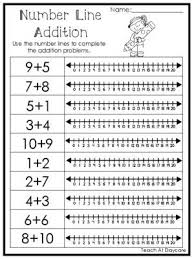 15 Number Line Addition Printable Worksheets Prek 1st Grade Math From Teachatdaycare On Teachers Number Line 1st Grade Math Kindergarten Worksheets Printable