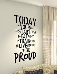 Today Train Hard Eat Workout Motivational Fitness Gym Life Workout Quote Wall Vinyl Decals Stickers Diy Art Decor Bed Gym Life Motivation Inspirational Quotes