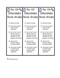 Fix Up Monitoring Strategies Worksheets Teaching Resources