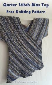 Knit 3 ridges of garter stitch with yarn color no.280. Knitting And So On Garter Stitch Bias Top