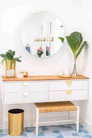 Diy ikea glass top vanity/dresser using alex drawers & komplement glass shelf and jewellery tray to make a customisable. Diy Dressing Table How To Make An Ikea Vanity Hack Sugar Cloth