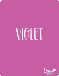 In color theory, purple colors are any colors on the line of purples on the cie chromaticity diagram (or colors that can be derived from colors on the line of purples), i.e., any color between red and violet, not including either red or violet themselves. Violeta Violet Los Colores En Ingles The Colors In English Lingua Institute North Face Logo The North Face Logo Retail Logos