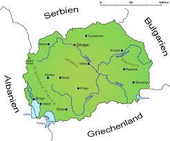 Skopje (hauptstadt), kumanovo, bitola, tetovo und gostivar. Mazedonien Landkarte Lander Mazedonien Goruma