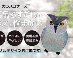 フクロウのグッズを持っている人の画像