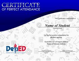 This is an award for showing achievement and excellence in work, in any job assigned or in any professional . Perfect Attendance Certificate Template