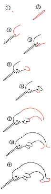 How To Draw A Narwhal Art For Kids Hub Narwhal Drawing Cute Little Drawings Art For Kids Hub