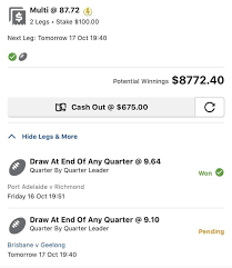 Multi builder is only available on sportsbet iphone app and customers must have the latest version of the app to access multi builder. Sportsbet Com Au On Twitter Huge Game Tonight For This Punter S Afl Sbmulti Would You Cash Out Or Let It Ride