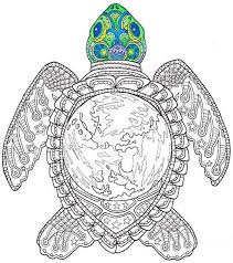 Detailed turtle coloring page for adult. Pin On Coloring Pages