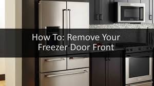 how to: removing the freezer door front