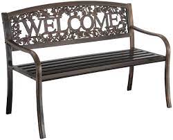 Maybe you would like to learn more about one of these? Amazon Com Leigh Country Tx94101 Metal Welcome Outdoor Bench Outdoor Benches Garden Outdoor