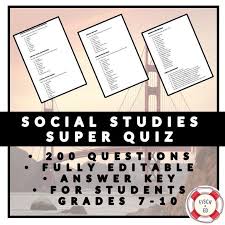 Social Studies Super Quiz With Images Social Studies Teaching Study