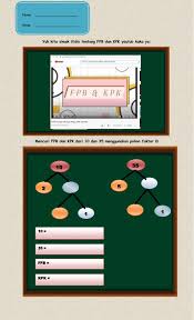 Namun jika keduanya sama maka ambillah salah satunya. Fpb Kpk Games Worksheet
