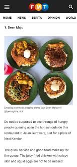 Enjoy 'nasi kandar' where the 'kuah campur' has been absorbed by the rice grains, your choice of vegetables and the 'sambal nyok'— pictures by lee khang yi. Deens Maju Beitrage George Town Penang Speisekarte Preise Restaurant Bewertungen Facebook