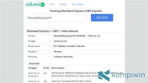 2 Cara Cek Resi Standard Express