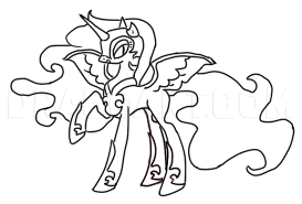 Mlp nightmare moon drawing moon coloring pages nightmare moon. How To Draw Nightmare Moon Nightmare Moon Coloring Page Trace Drawing
