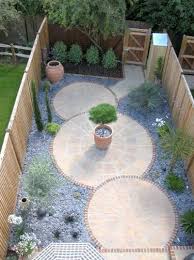 Anchored by low stone walls and four olive trees, this decomposed granite patio offers extra space to set up tables when hosting a party or can be used for a game of. City Yards Small Backyard Landscaping Minimalist Garden Small Garden Design