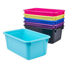 Recycling begins with the container! Storex Small Cubby Bin Classroom Assorted Colors 5 Pack Walmart Com Walmart Com