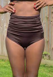 50s Vintage Yummy Tummy Control Bikini Bottom Plus Size High Waisted Bikini Bottoms High Waisted High Waisted Bikini