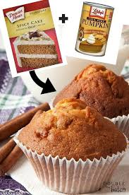 2 Ingredient Pumpkin Muffins Uplifting Mayhem Easy Pumpkin Spice Muffins 2 Ingredient Pumpkin Muffins Pumpkin Spice Cake