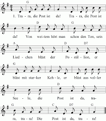 Klingeling, postbote piet ist da! Trara Die Post Ist Da Noten Liedtext Midi Akkorde