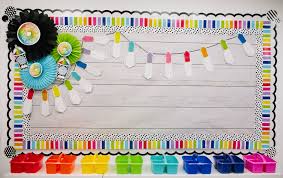 Black And White Bulletin Border Classroom Bulletin Board Inspiration By Schoolgirl Style In 2020 Rainbow Theme Classroom Classroom Themes Classroom Makeover