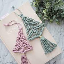 Macrame Christmas Ornament Macrame Christmas Tree Christmas Decor Holiday Home Decor Christmas Gifts C Modern Macrame Macrame Patterns Boho Christmas