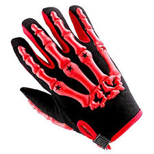 Youth Motocross Gloves Motorcycle Bmx Mx Atv Dirt Bike Bicycle Skeleton Cycling Kids Gloves Red