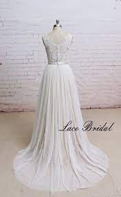 Simple Tulle A Line Lace Wedding Dress Beach Wedding Dress Etsy In 2021 Wedding Dresses Etsy Wedding Dress Fancy Wedding Dresses