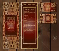 Executive chef hat gold square black white stripes business card. Vector Illustration Of A Menu Design For A Restaurant Or Cafe Royalty Free Cliparts Vectors And Stock Illustration Image 56585713