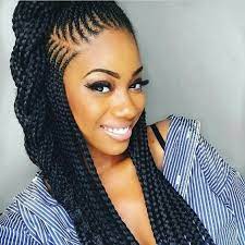 Afro Woman Hairstyle Cool Braid Hairstyles African Hairstyles Hair Styles