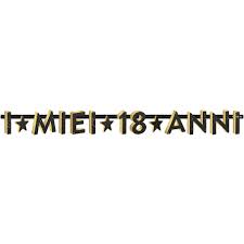 Siamo un'azienda specializzata nella distribuzione all'ingrosso di oggettistica e articoli da regalo, articoli per il party e per le ricorrenze in genere. Festone I Miei 18 Anni Black Gold Cartain Net