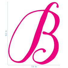 This article will show you how to write all the capital cursive letters as well as discuss some interesting facts about cursive. Buy Stikart Cursive Script Letters For Personalized Custom Name Wall Decals Capital Letter B Pink Online At Low Prices In India Amazon In