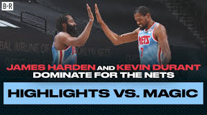 He was clutch for the nets down the stretch after sitting early in the fourth quarter for rest and keyed the nets. James Harden And Kevin Durant Go Off In Harden S Nets Debut Youtube