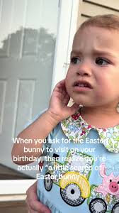 Kids Running Away from Easter Bunney