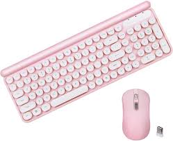 Hw256 macaron color usb wireless mechanical comfortable keyboard & mouse combo. Buy Wireless Keyboard And Mouse Combo 2 4g Wireless Retro Circular Floating Keycap Suitable For Pc Windows Laptop Pink Online In Japan B08bzhtsl2