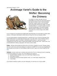 The comprehensive pathfinder guides guide. Archmage Variel S Guide To The Shifter