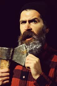 Mann hipster eller mann med skjegg og bart