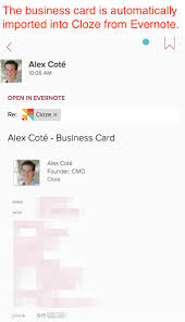 When you save cards to evernote, the text on the image of the card becomes searchable text. Can I Scan A Business Card With Evernote And Have It Automatically Import Into Cloze Cloze Help Center