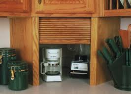 Roll up door cabinet with slope top strong hold seriously. Roll Up Kitchen Appliance Garages Kitchen Upgrades Eclectic Ware